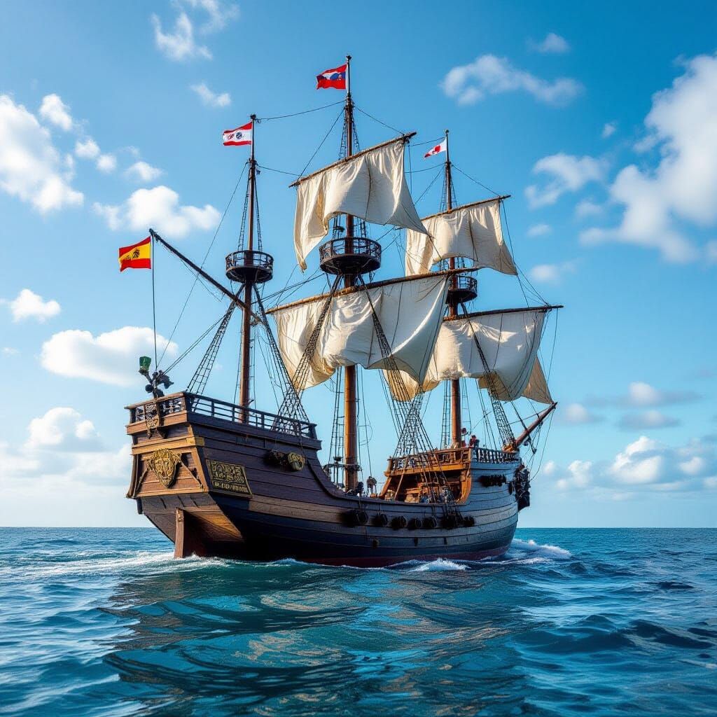 Spanish Galleon on a Fantasy Sea
