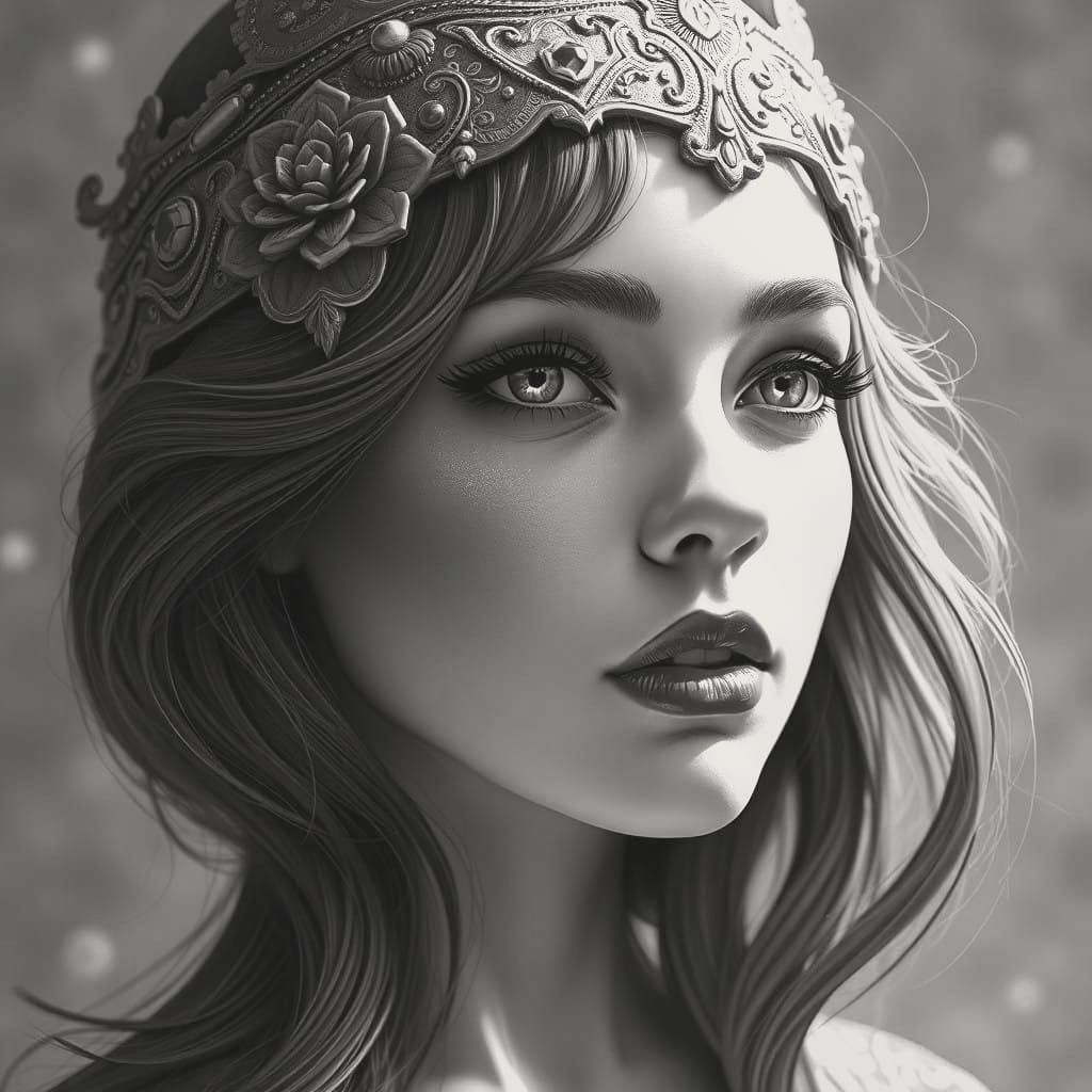 Romantic Portrait in Triadic Colors