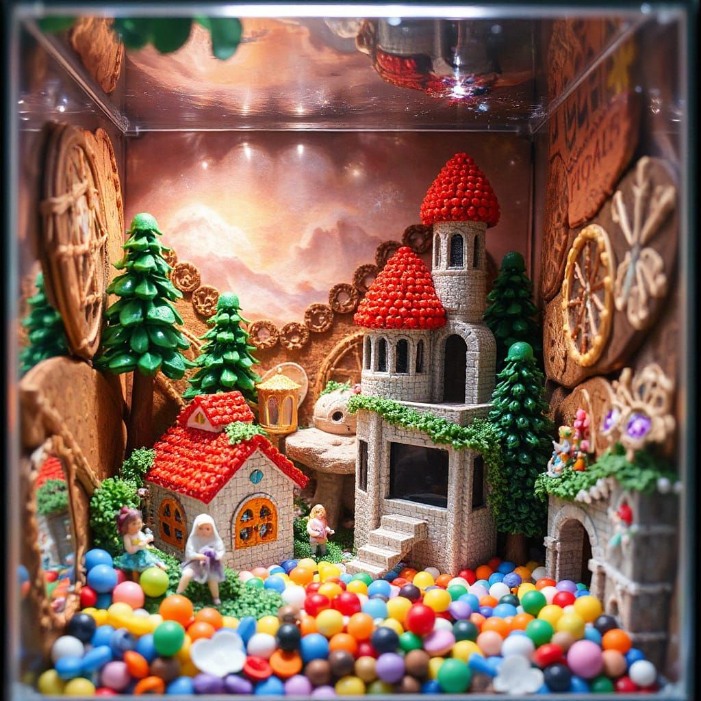 Beaded Fairytale Landscape in a Box