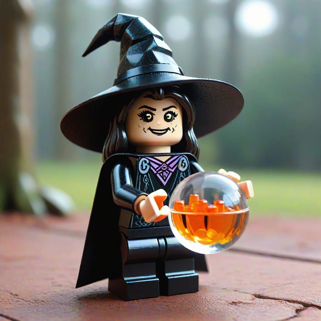Lego Witch Gazes Into Future Crystal Ball