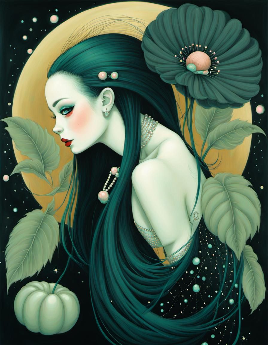 Dreamlike Figure in Pop Surrealist Style