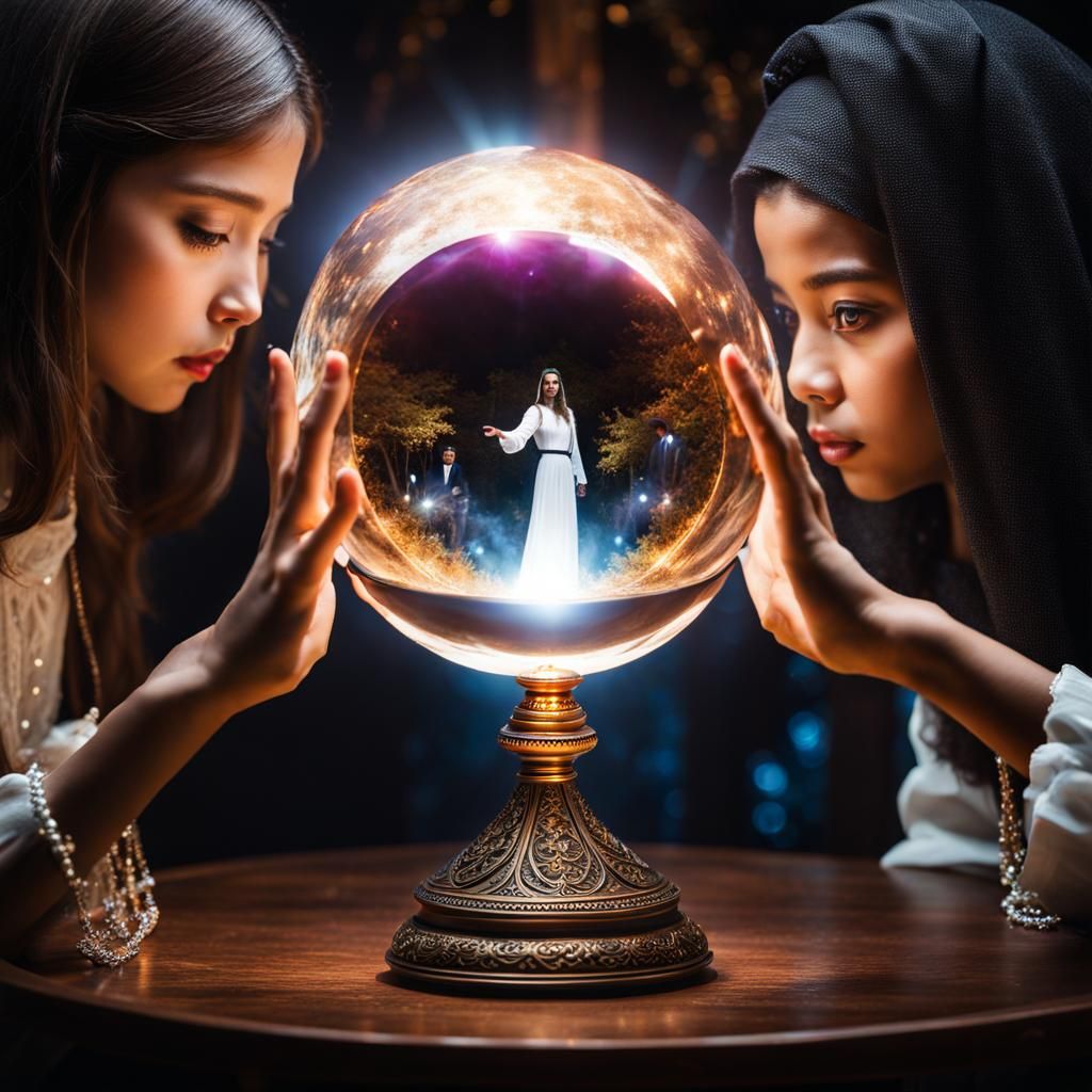 Mystic Medium Summons Spirits with Crystal Ball