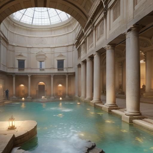 AI Generated Image of Roman Baths