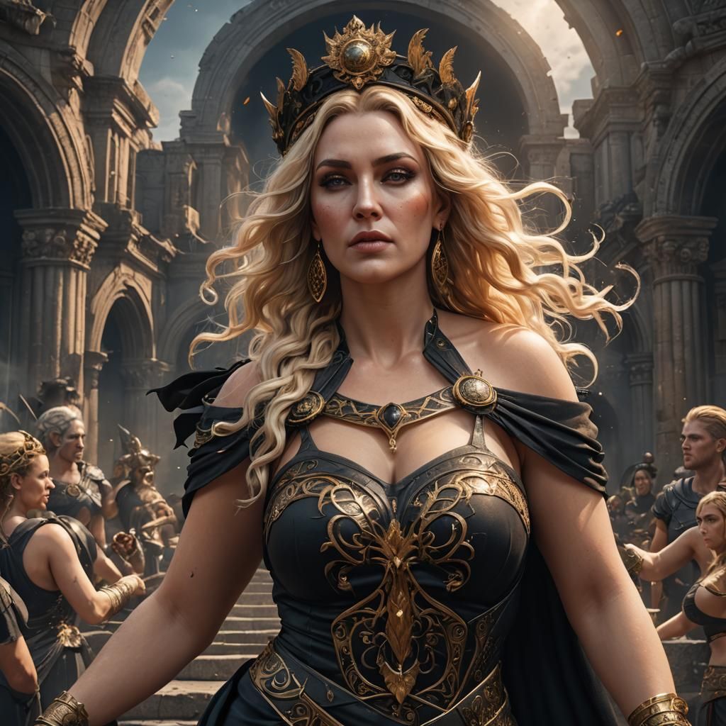 Very Beautiful Blonde Roman Goddess Hekate