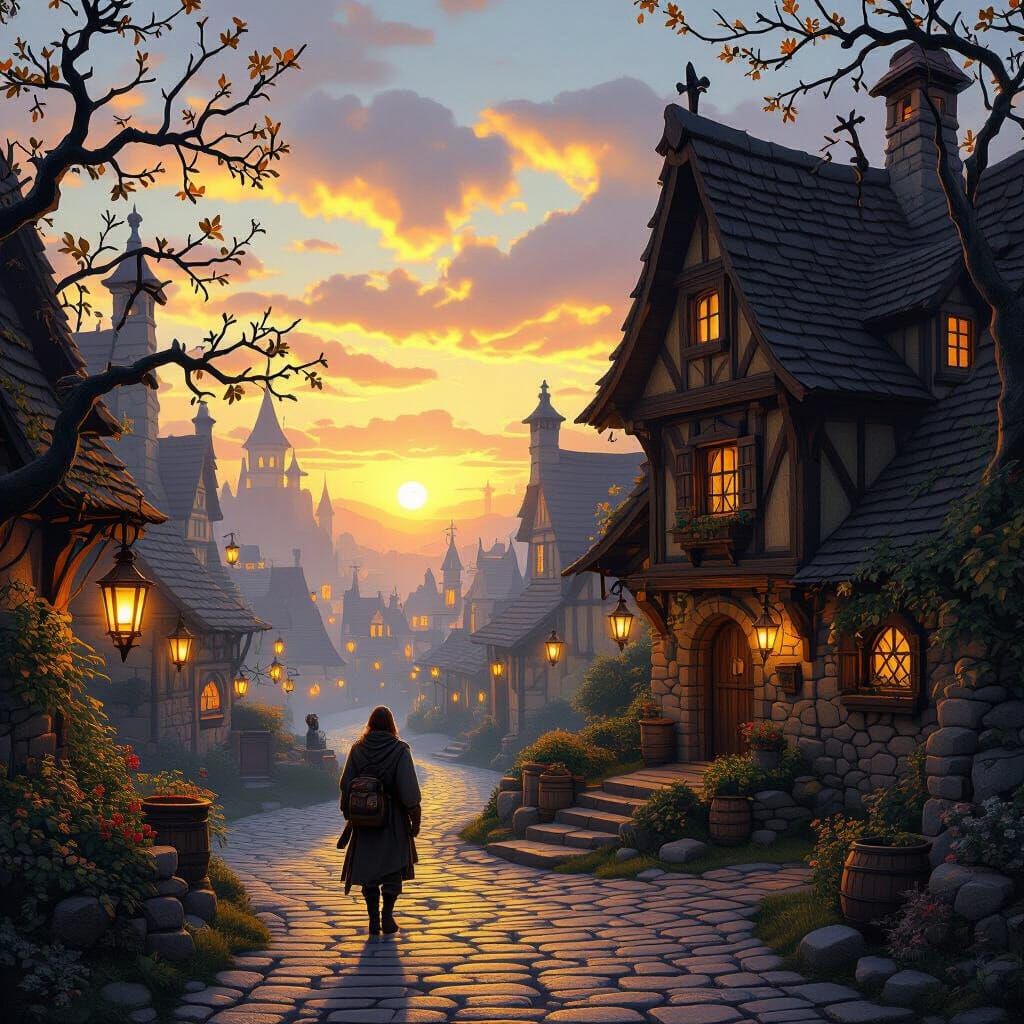 Fantasy Village Rilia at Golden Hour Sunset