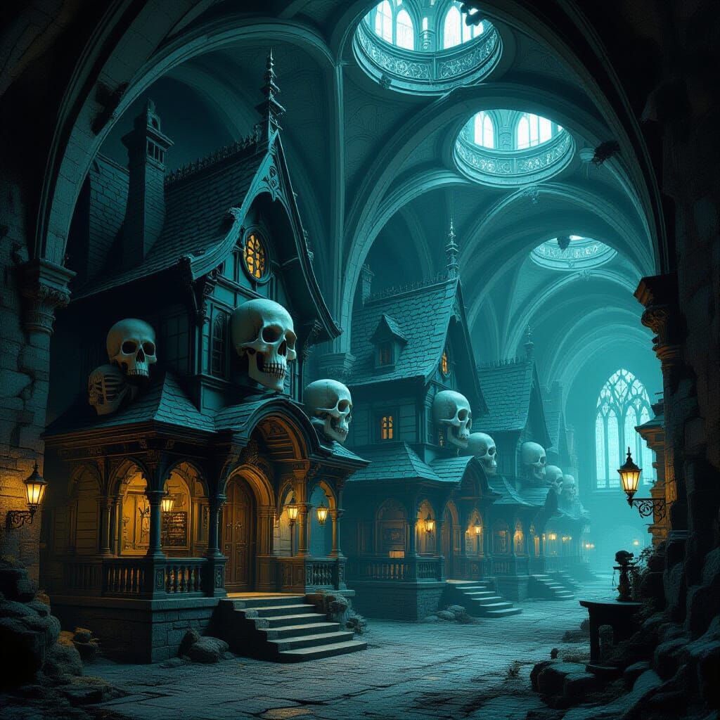 Gothic Skeletons in an Underground City
