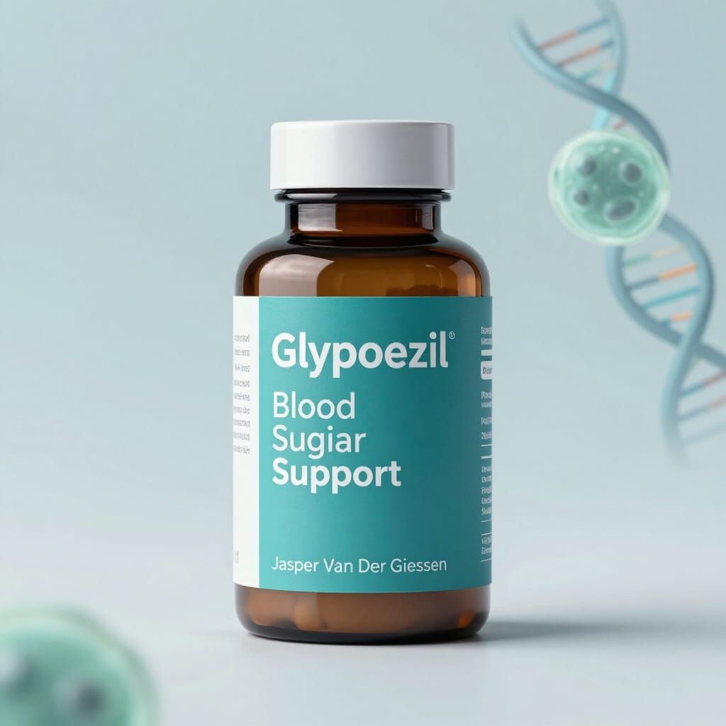 Glycopezil Blood Sugar Support Bottle: Modern Product Shot