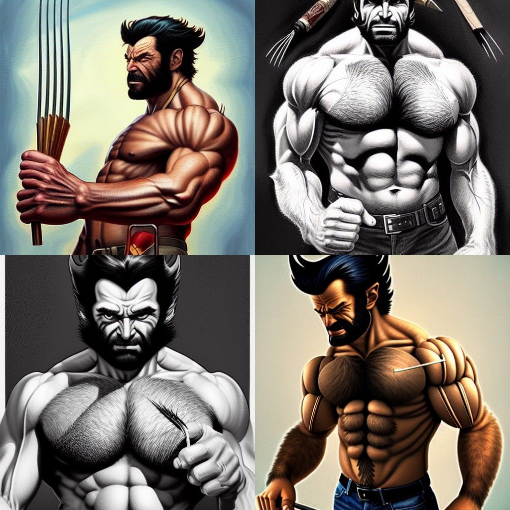 Logan Wolverine Portrait in Artgerm Style