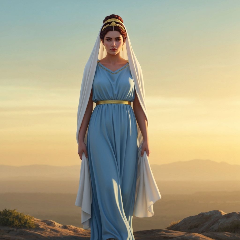 Auge, Greek Goddess of First Light: Expressionist Painting