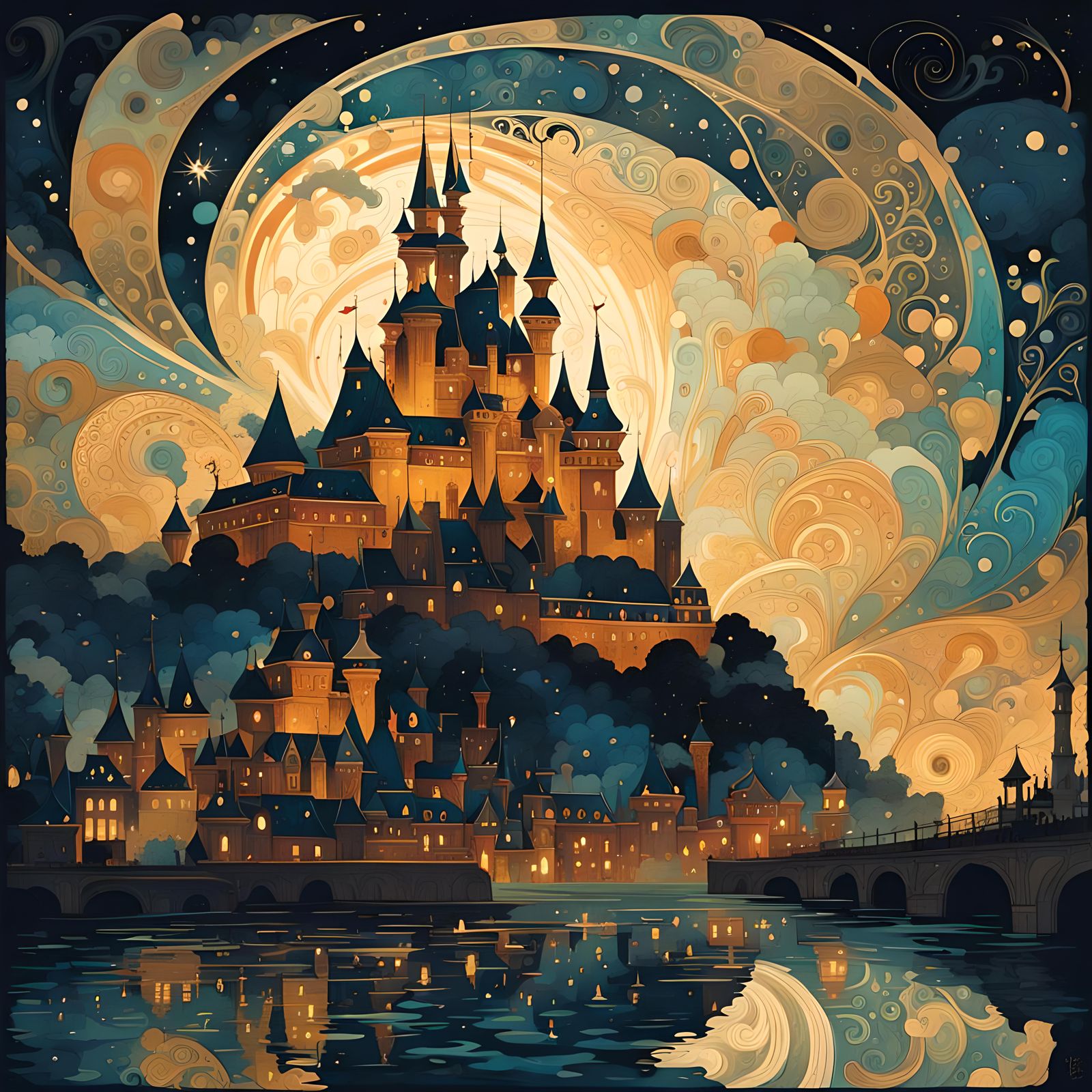 Magical Fairytale Castle in Maximalist Style