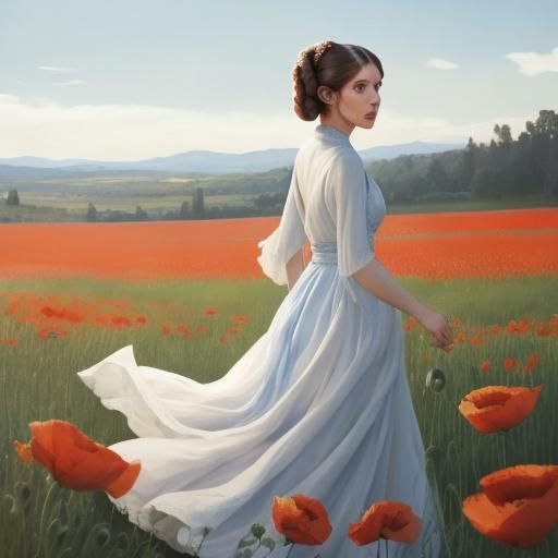 Princess Leia in Provence: A Neon Dreamscape