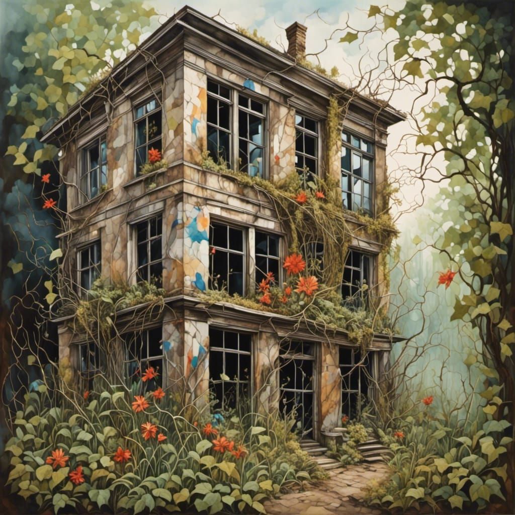 Nature Reclaims Abandoned Building in 3D