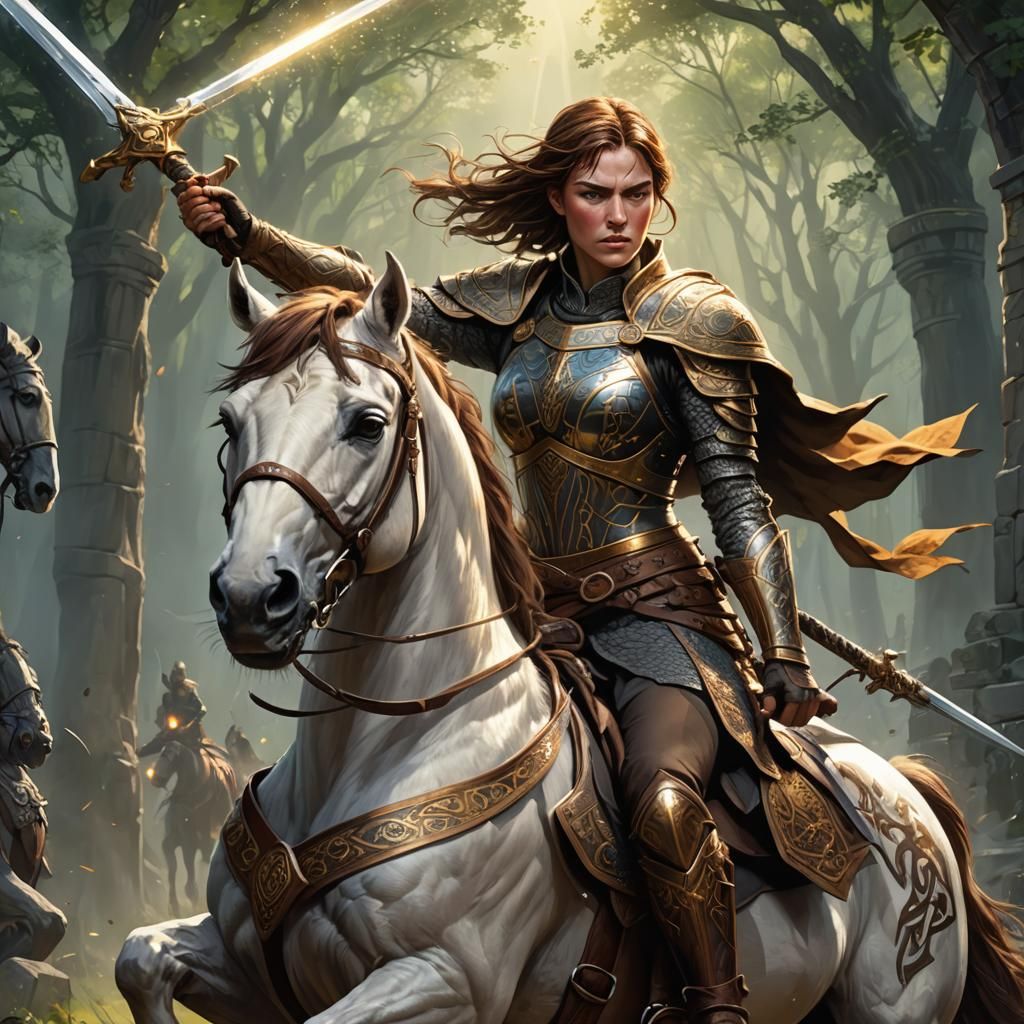 Celtic Warrior Concept Art in Golden Hour