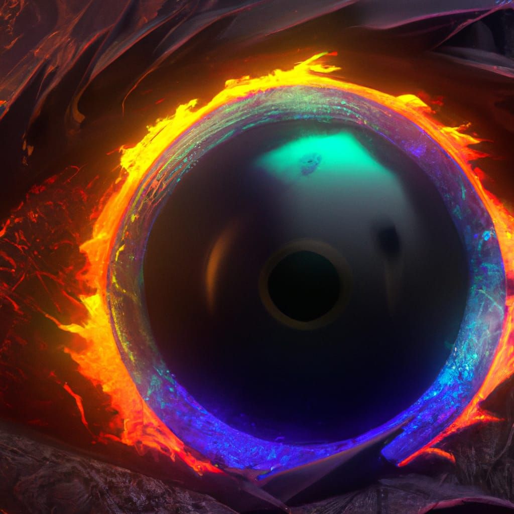 Giant Dragon Eye Close-Up: Fantasy Concept Art