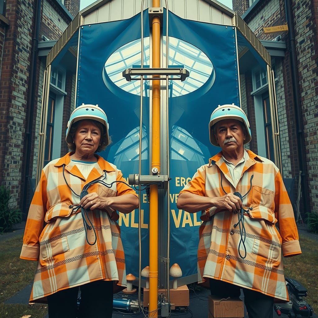 Peruvian-Americans Repairing Computer: Nostalgic Black and W...