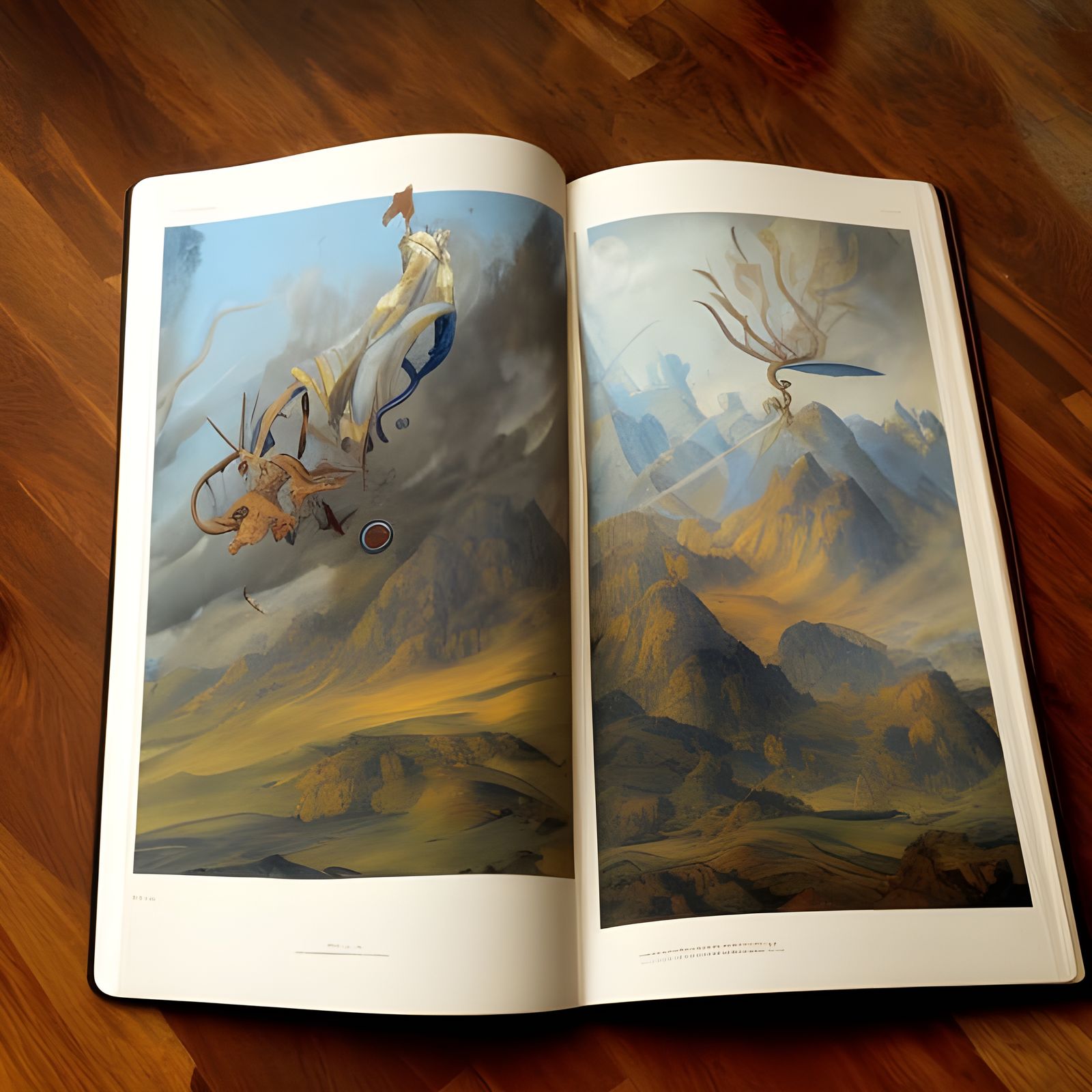 Nature Photography in Antique Art Book