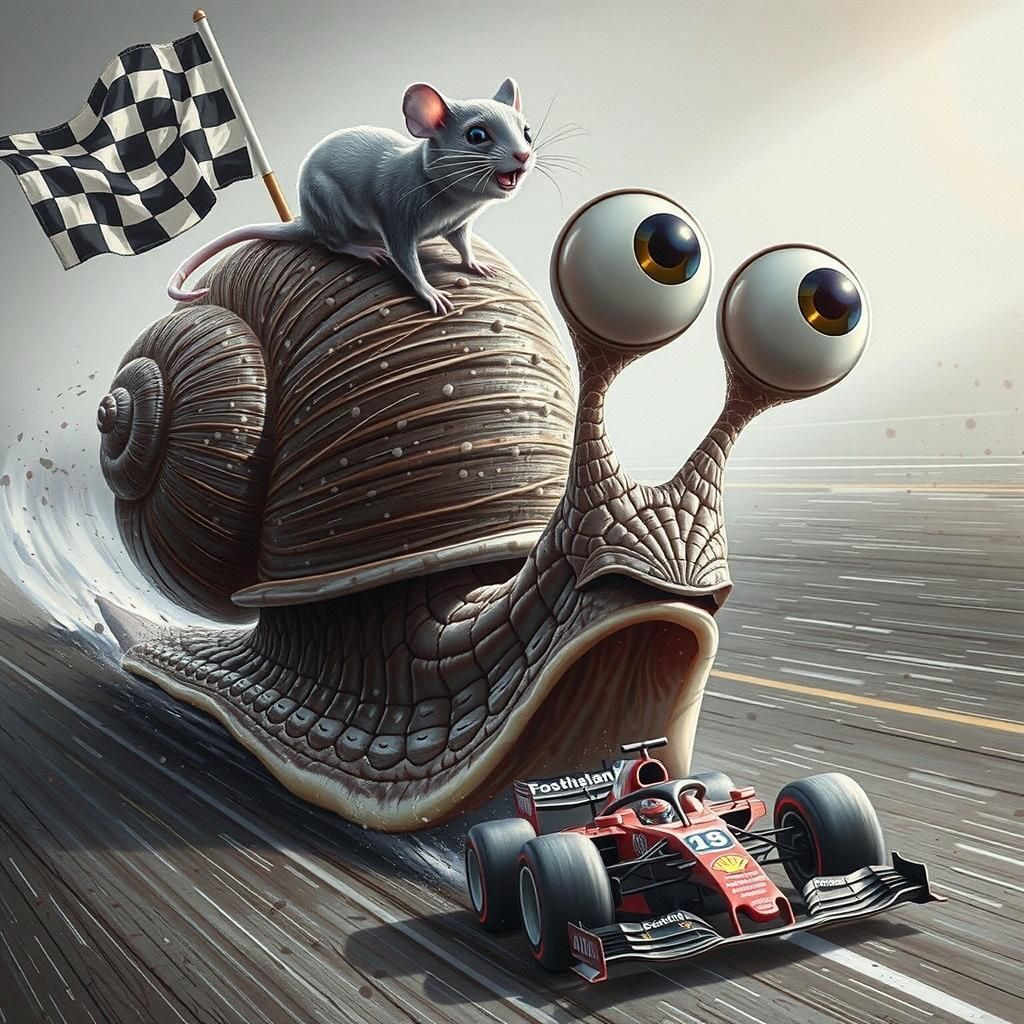 Euphoric Mouse Races on Fast Snail