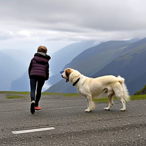 Boy and Dog Generated by AI