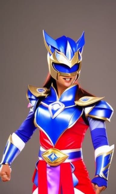 Chun Li as Super Blue Masked Rider