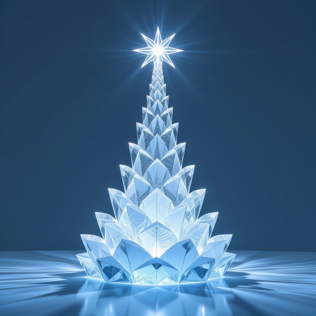 Opaque Rime Frost Spire with Cascading Ice Petals