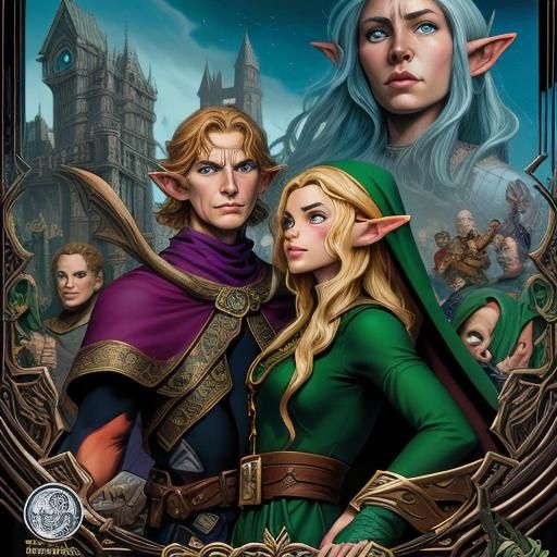 Elf Otherkin in Comic Book Style
