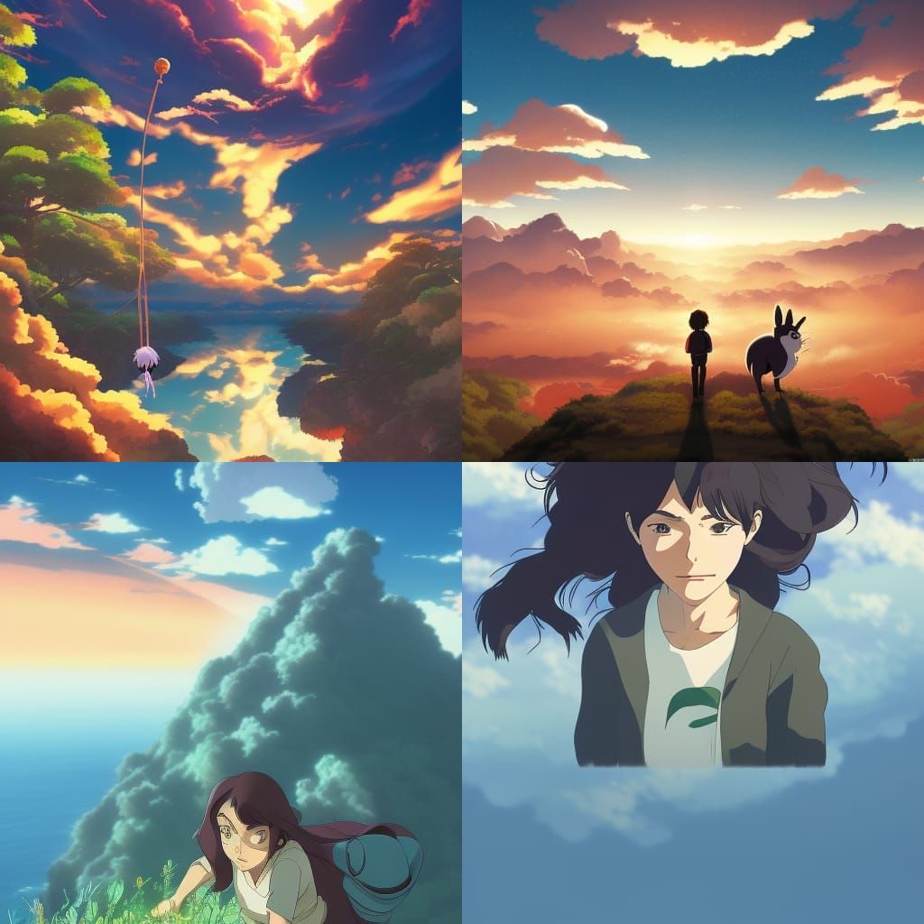 Anime Key Visual Inspired by Studio Ghibli