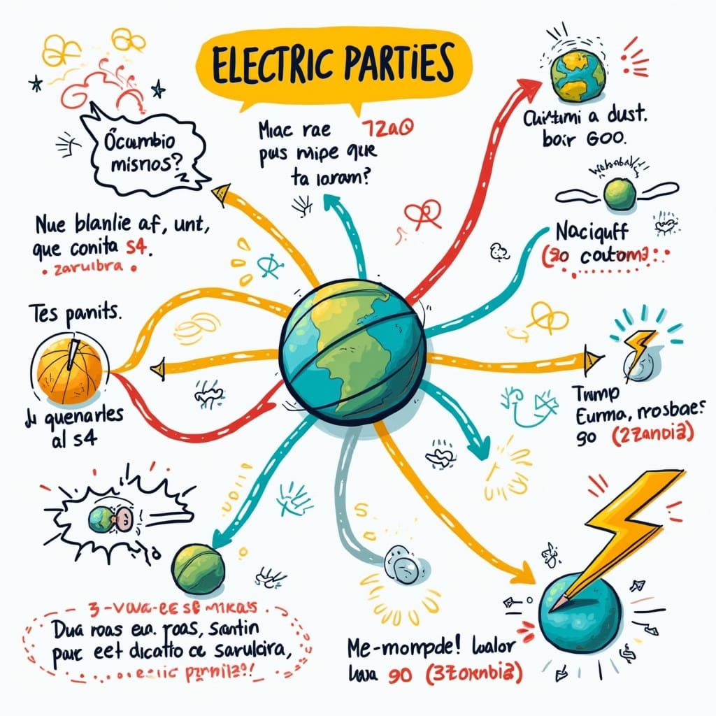 Electricity Concepts Explained in Cartoon Style