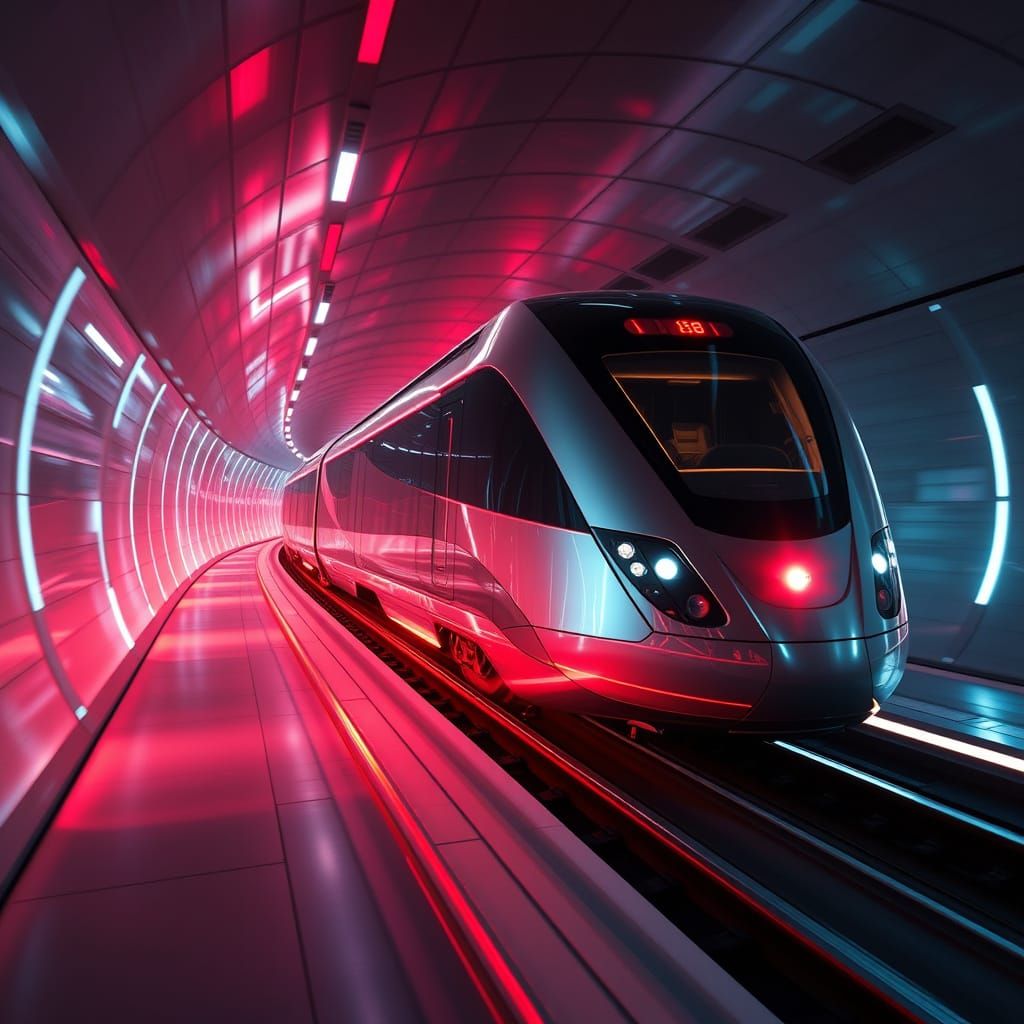 Sleek Futuristic Tunnel Unveiled by Supersonic TGV