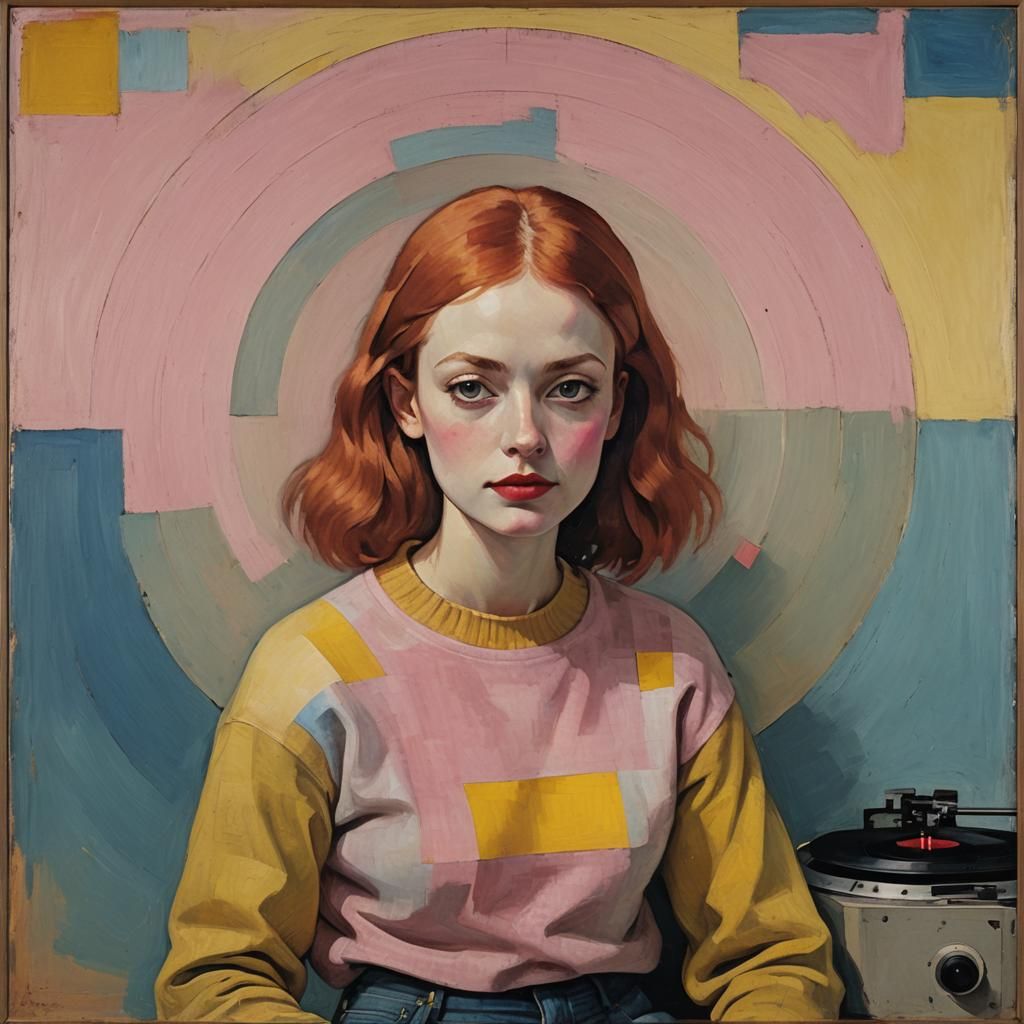 Girl Portrait in Expressionist Style