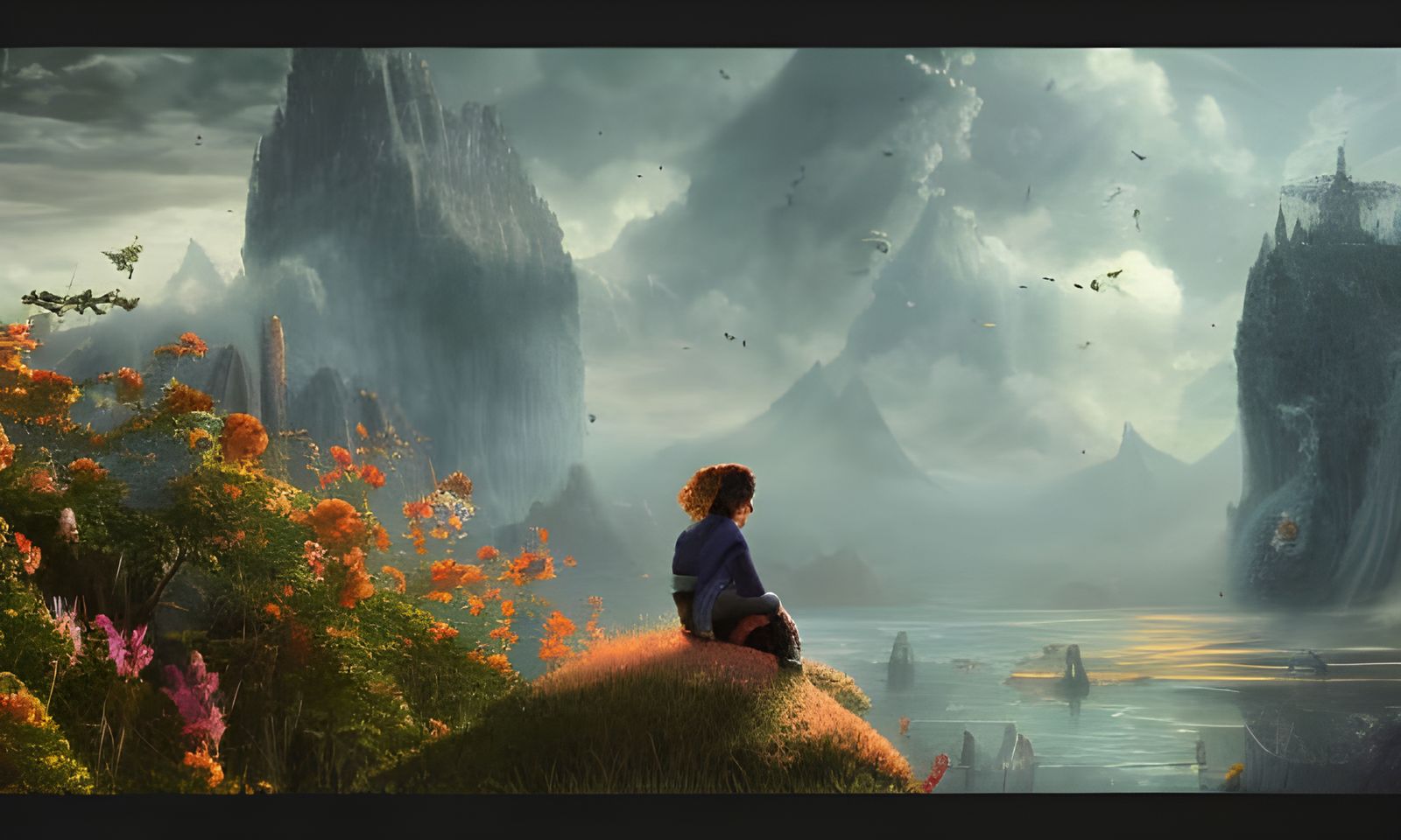 Detailed Matte Painting of Nature's Beauty