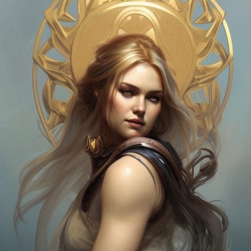 Nordic goddess Sif of the golden hair