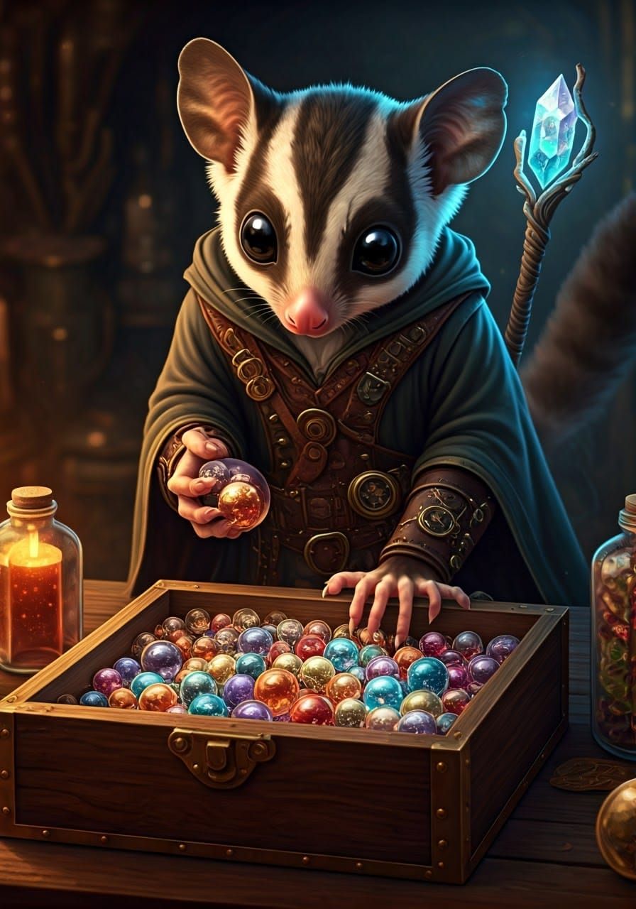 Steampunk Sorcerer in Macro Closeup