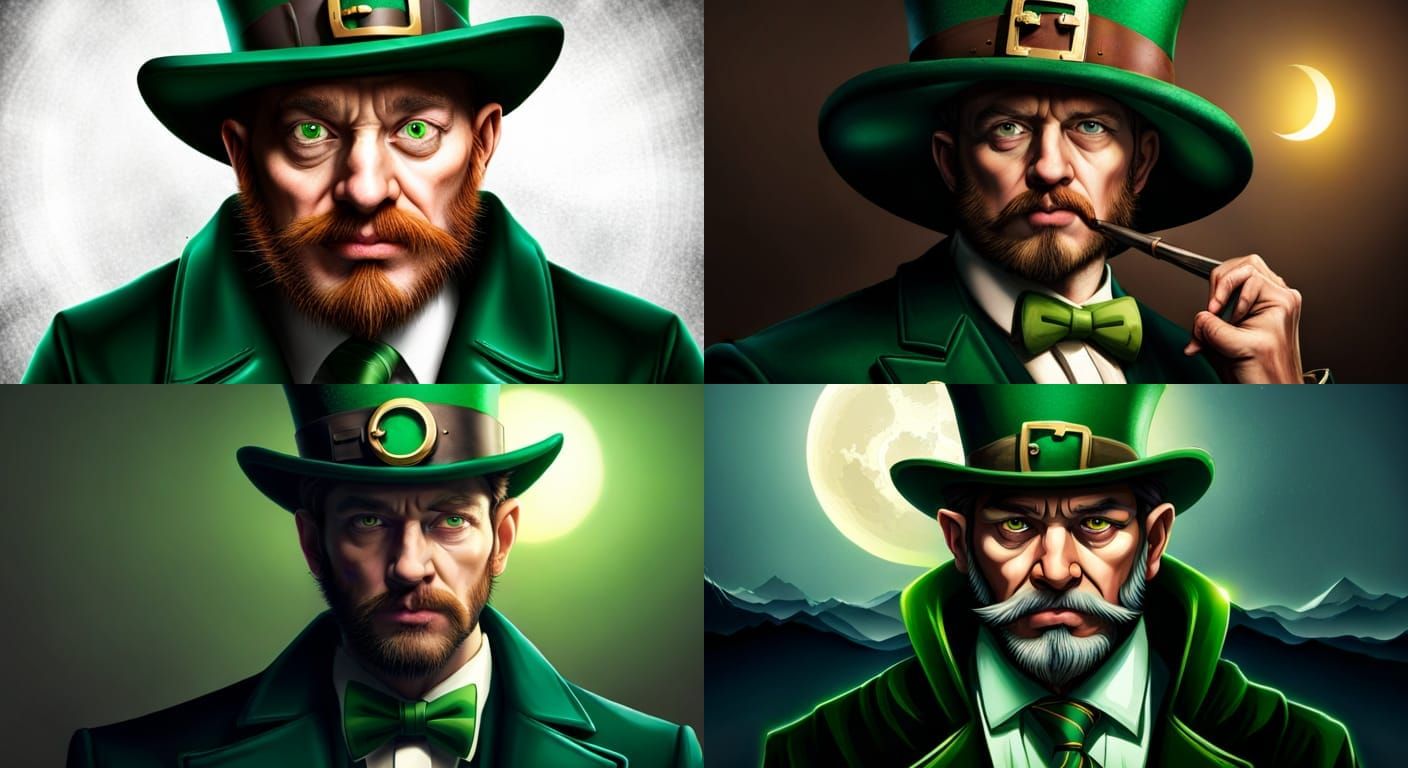 Evil Irish Leprechaun Portrait