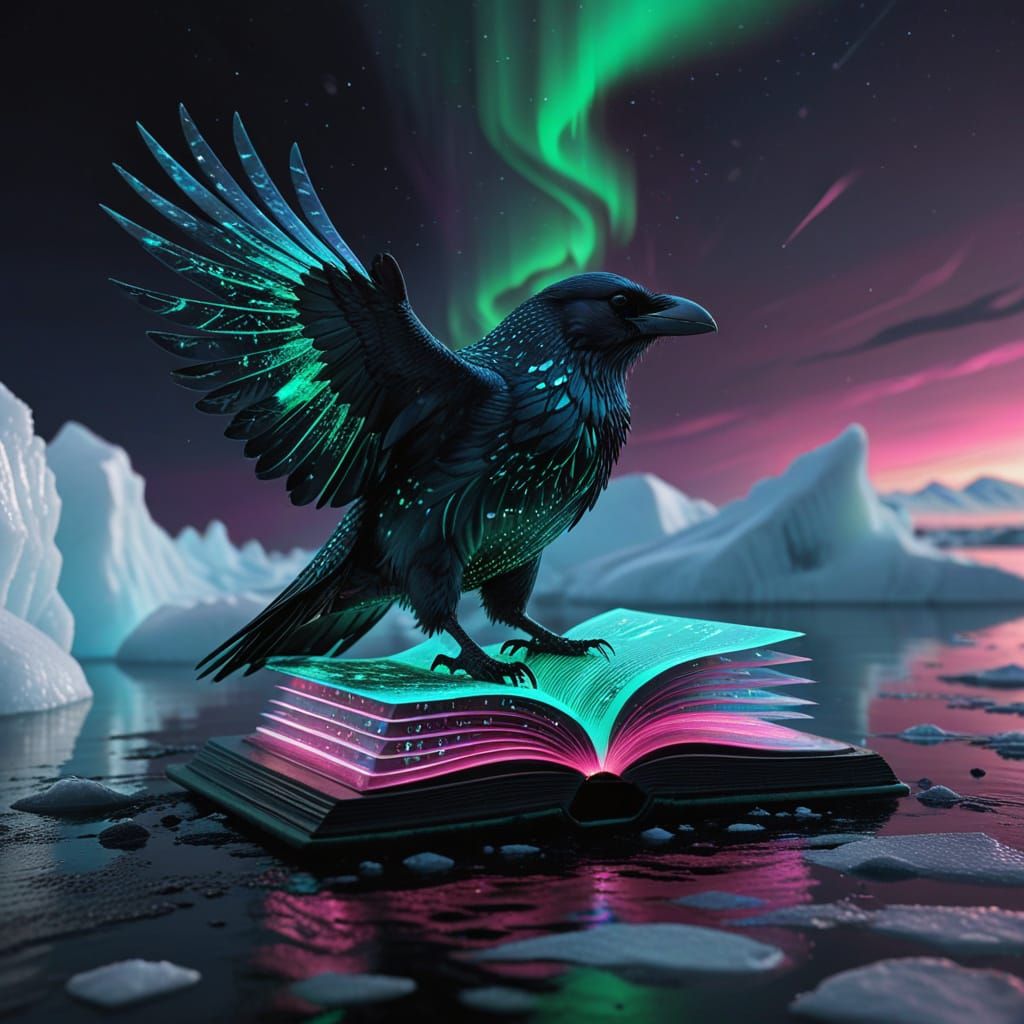 Raven on an iceberg #4