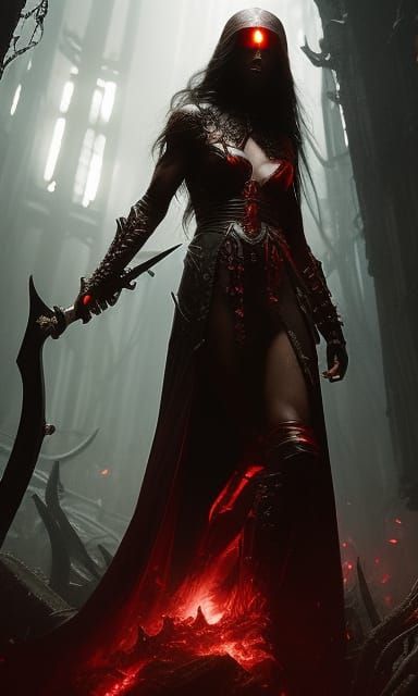 Asmodeus: Beautiful Demon in Dark Fantasy Style