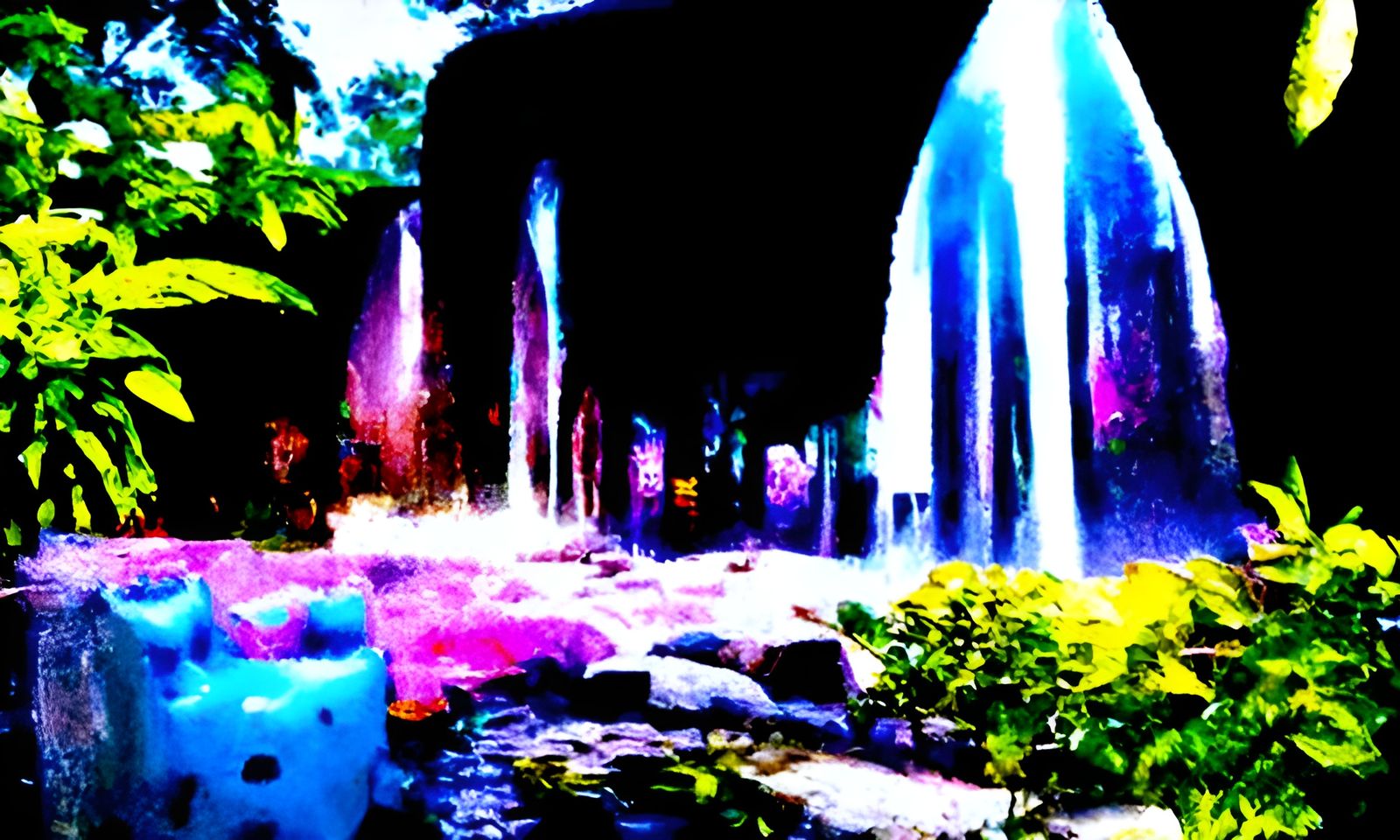 Futuristic Brutalist Condo in Botanical Garden, Manga Style