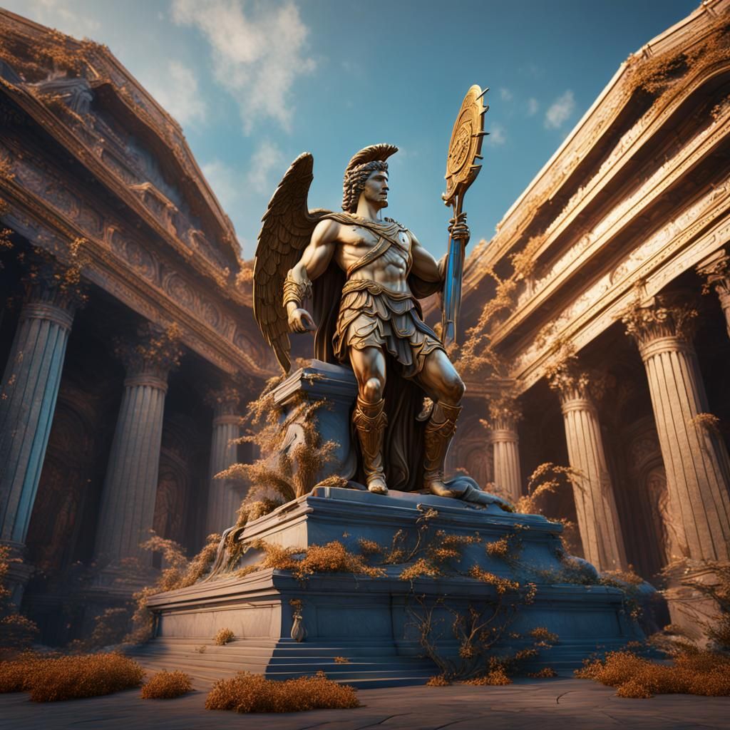 Apollo Statue: Detailed Matte Painting in Unreal Engine