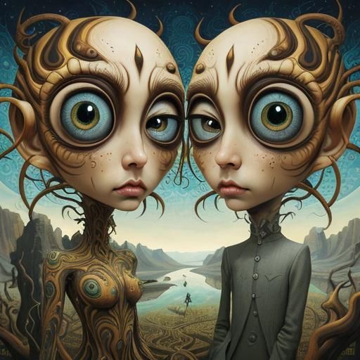 Surreal People with Optical Illusion Eyes