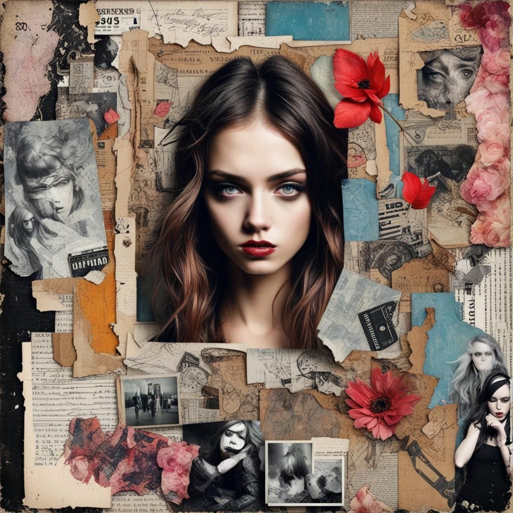 Grungy and Chaotic Collage Art