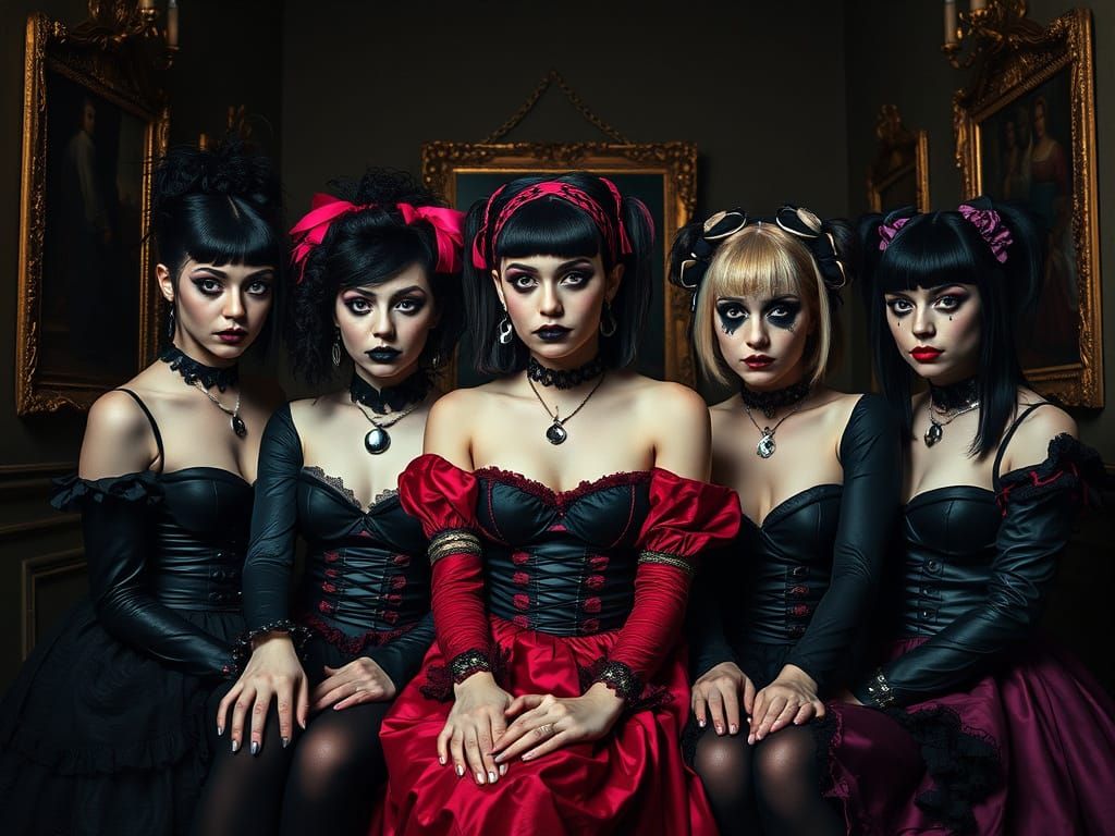 Gothic Punk 'Las Meninas' Portrait by Leibovitz