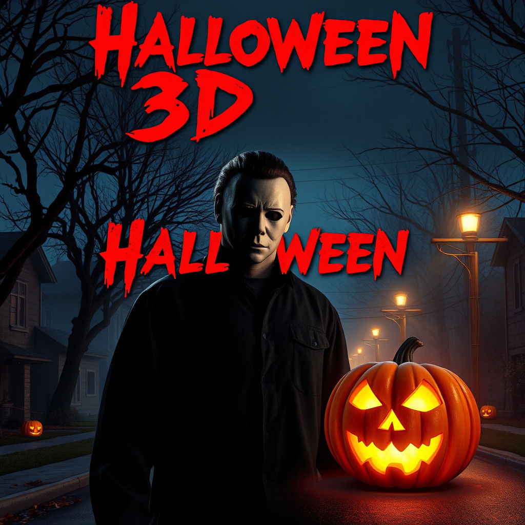 Halloween: Michael Myers in Eerie 3D Movie Poster