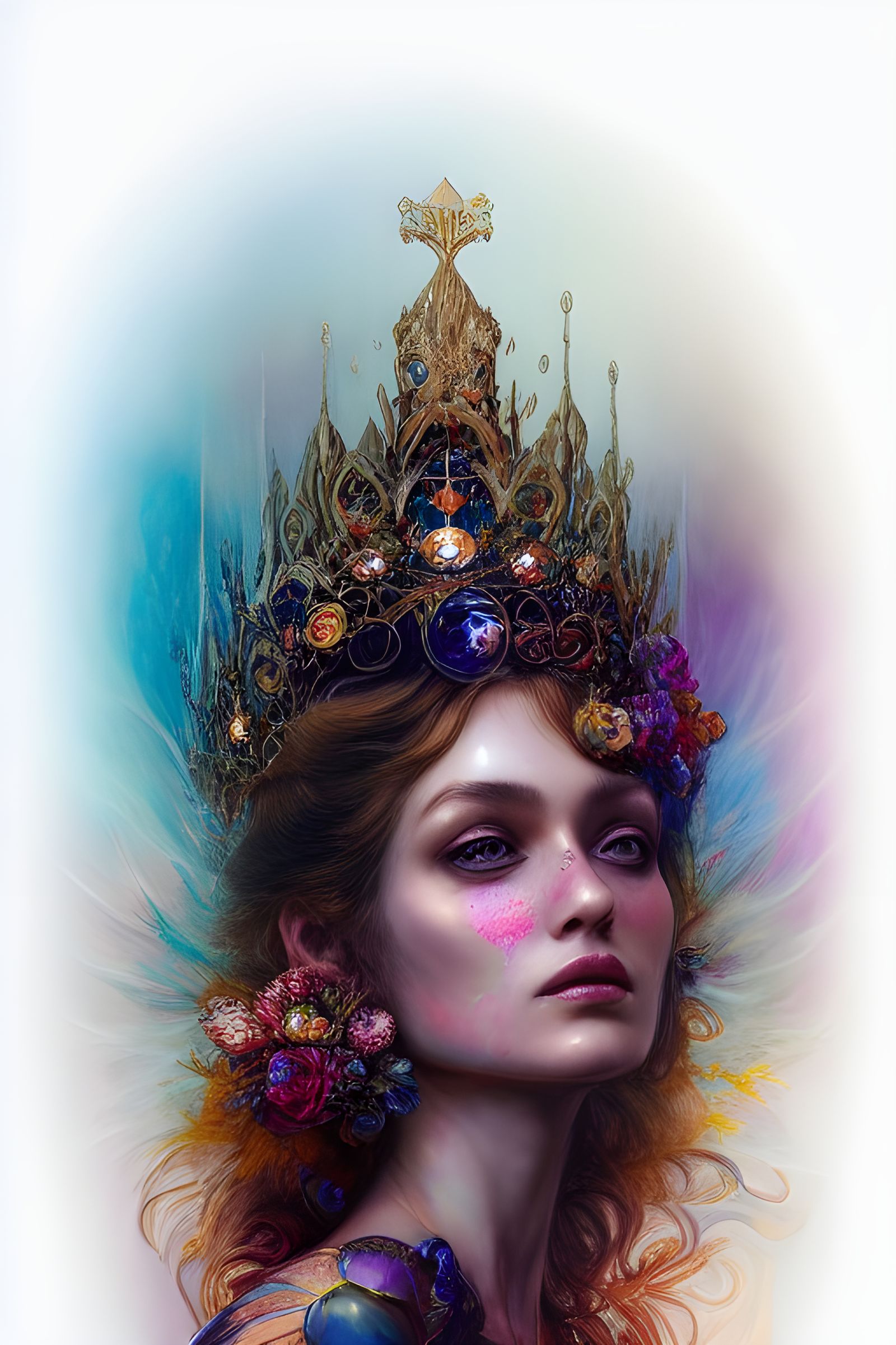 Queen of Crowns: Fractal Iridescence in Digital Art