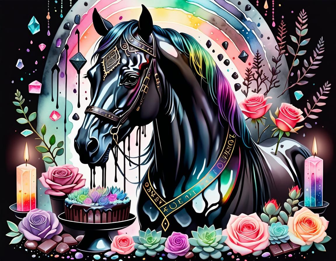 Chocolates, Roses, and Goddess Altar in Watercolour