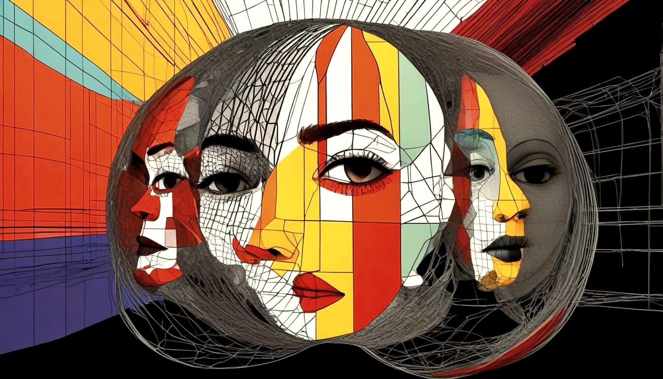 Protein Molecule in 4D Space, 3D Models of Synthetic Protein...