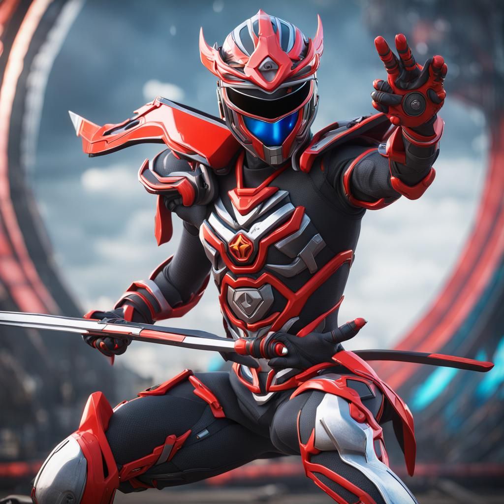 Cyborg Ninja Splash Screen in Detailed Matte Painting