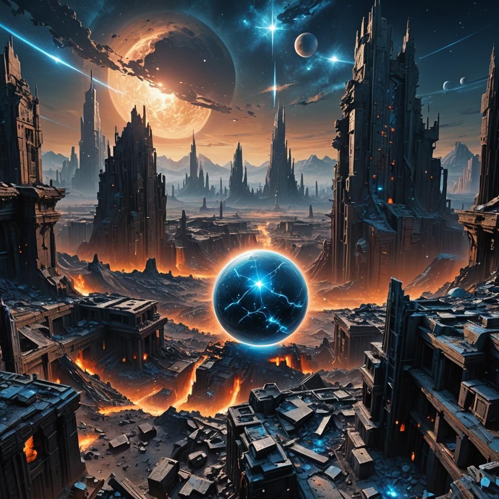 Crystalline Planet Ruins in Atomic-Age Science Fiction