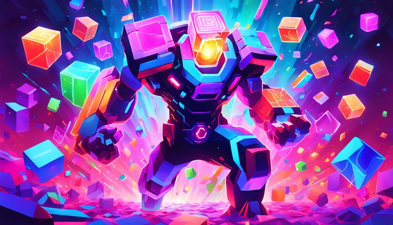 Cyberpunk Warrior with Plasma Sword in League of Legends Sty...