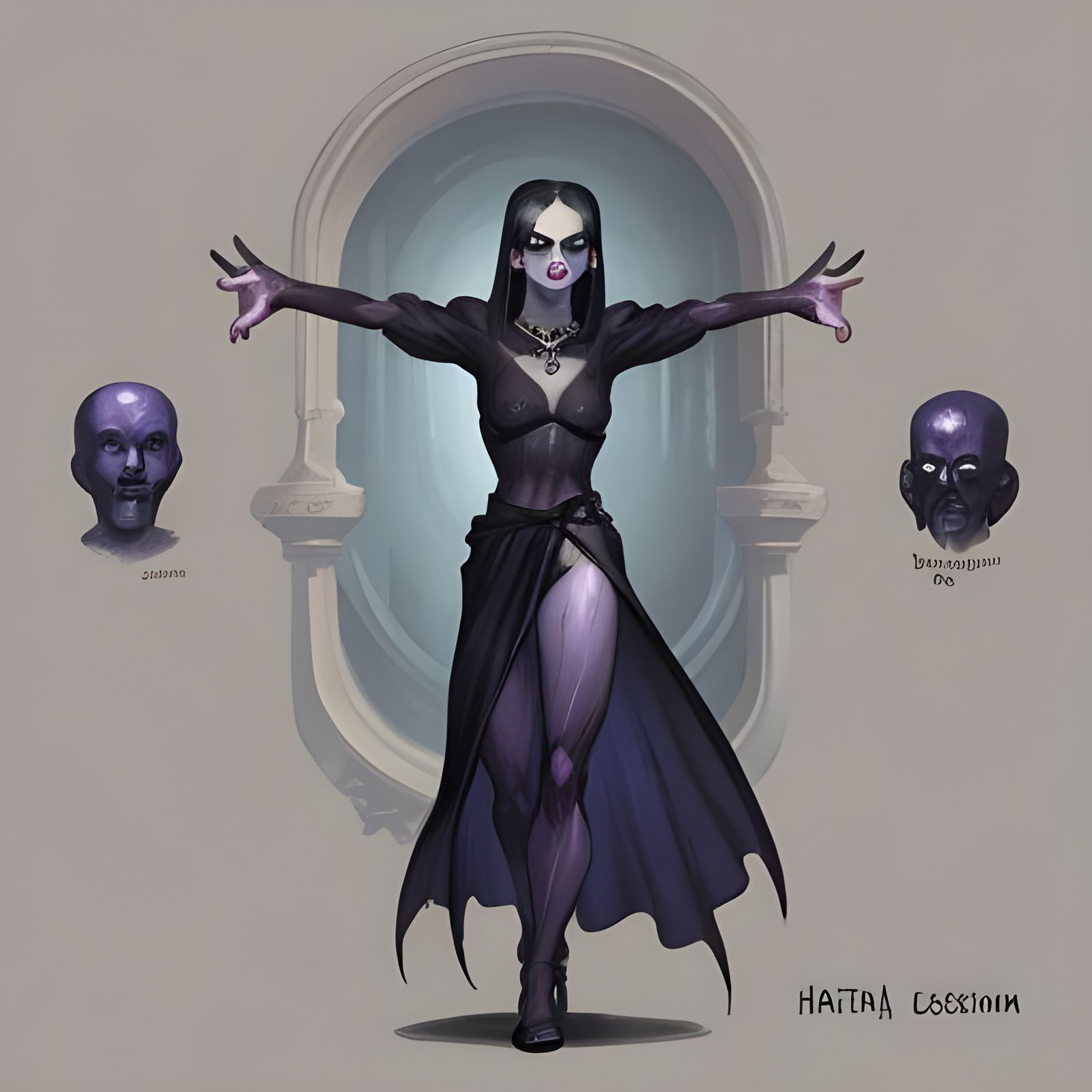Gothic Tomb in Flesh Dark Academia Art