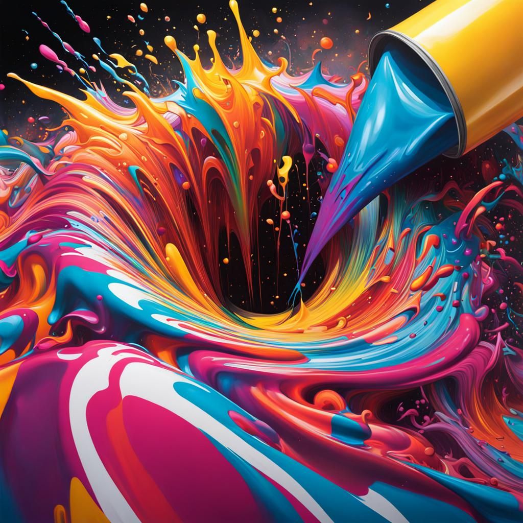 Dynamic Graffiti Art: Liquid Fire in Motion