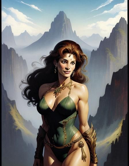 Julia Roberts in Frank Frazetta world